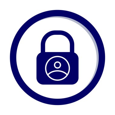 Kilit simgesi. Özel daire tasarımı. vektör illüstrasyonu.