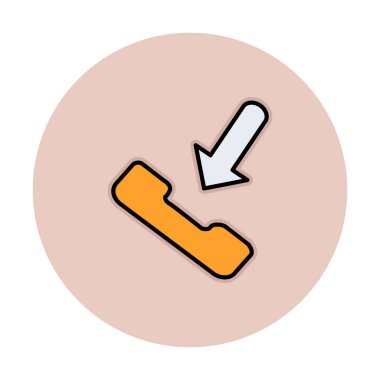 telefon arama simgesi, vektör illüstrasyonu basit tasarım