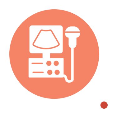Ultrason Makinesi Web simgesi basit illüstrasyon