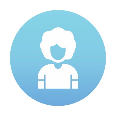 kadın web simgesi vektör illüstrasyonu