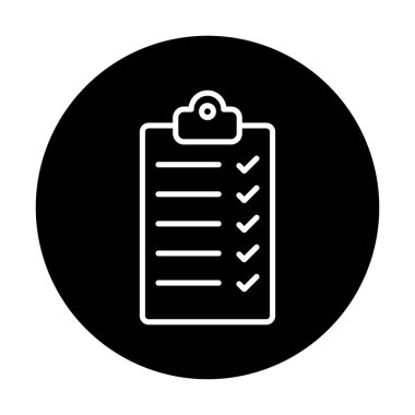 Kontrol listesi vektör simgesi modern basit vektör illüstrasyonu