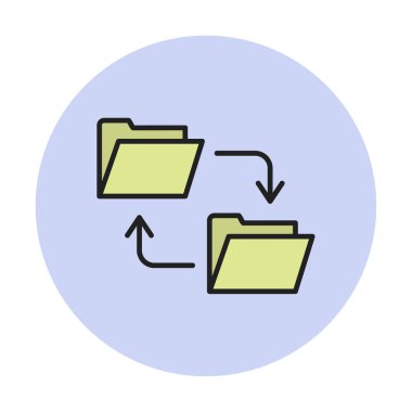Basit Veri Aktarımı simgesi, vektör illüstrasyonu