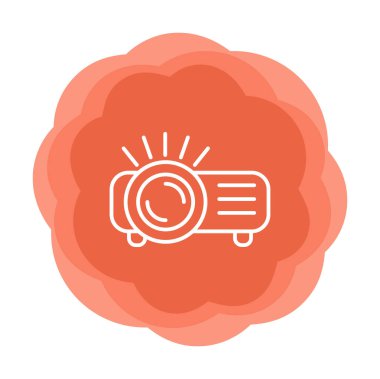 Projektör simgesi basit illüstrasyon vektörü