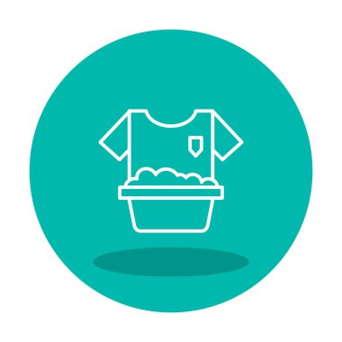 Çamaşır yıkama simgesi, vektör illüstrasyonu