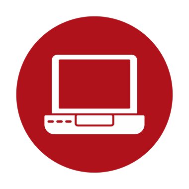 dizüstü bilgisayar simgesi, vektör illüstrasyonu basit tasarım 