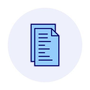 belge simgesi, vektör illüstrasyonu basit tasarım