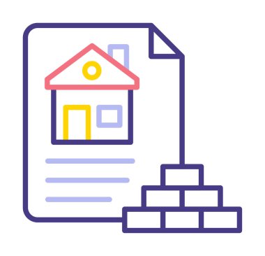 Ev Dosyası simgesi, vektör illüstrasyonu 