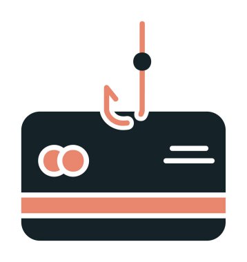  phishing satır simgesi, güvenlik ve hack, vektör 