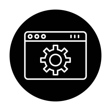 Web Sayfa Ayarları. simge basit illüstrasyon