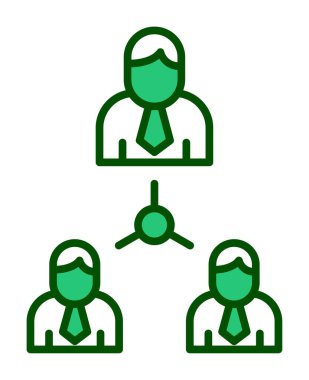 düz Yönetim simgesi vektör illüstrasyonu  