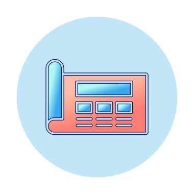 Şablon simgesi, vektör illüstrasyonu basit tasarım