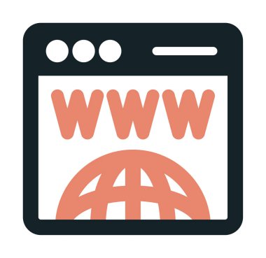 Basit web sitesi arayüzü simgesi, vektör illüstrasyonu