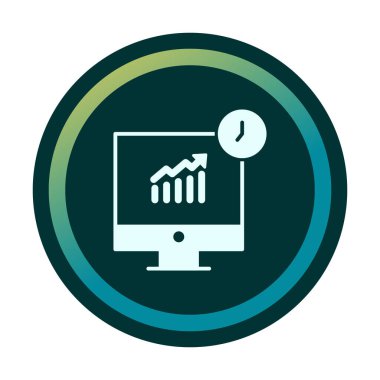 Stocks Analitik Modern Simgesinin vektör çizimi                   
