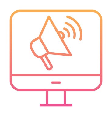 çevrimiçi pazarlama simgesi vektör illüstrasyonu 