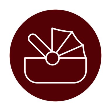 Bebek Araba Koltuğu ikonu. vektör illüstrasyonu