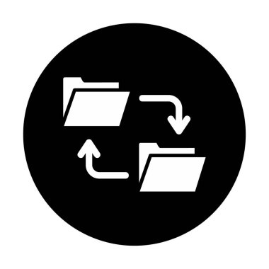 Basit Veri Aktarımı simgesi, vektör illüstrasyonu