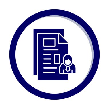 Beyaz arkaplanda istihdam ve iş özgeçmişi simgesi