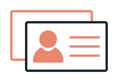 İş Kartları arka planda basit simge. 