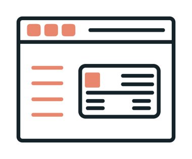 Basit Web Ödeme simgesi, vektör illüstrasyonu