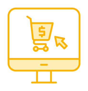 Projeniz için çevrimiçi alışveriş simgesi