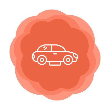 Araba düz simgesi. Vektör çizim 