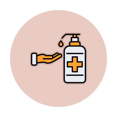 Basit El Yıkama simgesi, vektör illüstrasyonu