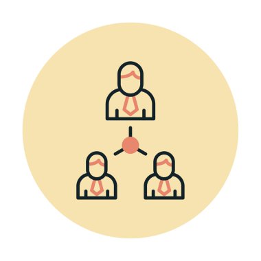 düz Yönetim simgesi vektör illüstrasyonu  