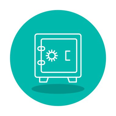 Güvenli simge, loker işareti, vektör illüstrasyonu