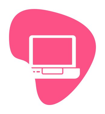 dizüstü bilgisayar simgesi, vektör illüstrasyonu basit tasarım 