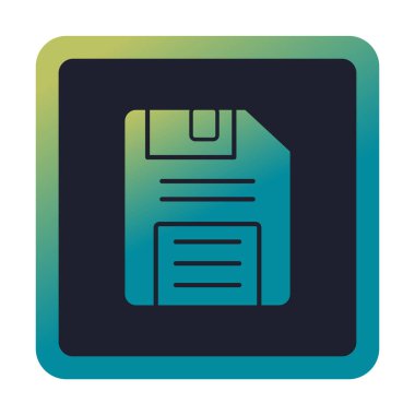 Basit Disket simgesi, vektör illüstrasyonu