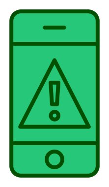 Düz biçimli uyarı cep telefonu simgesi