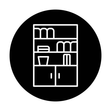 Dolap simgesi, vektör illüstrasyonu basit tasarım