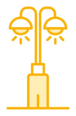 Park lambası simgesinin vektör illüstrasyonu