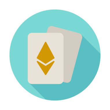 ethereum kartları simgesi, vektör illüstrasyonu