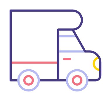 Van düz vektör simgesi