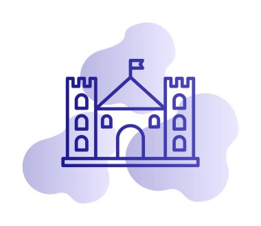 Kale simgesi. Vektör çizim