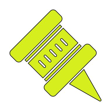 İğne simgesine bas. vektör illüstrasyonu