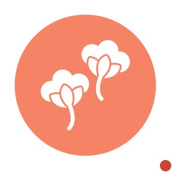 Pamuk çiçeklerinin basit web çizimi