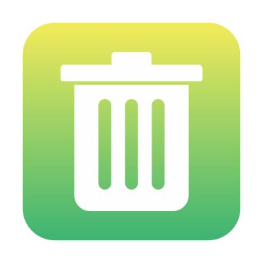 Çöp kutusu simgesi, çöp kutusu simgesi, renkli vektör illüstrasyonu