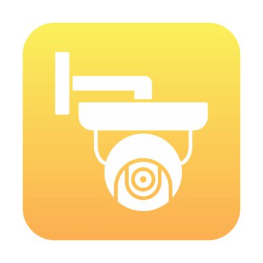 Basit bir CCTV kamera simgesi, vektör illüstrasyonu