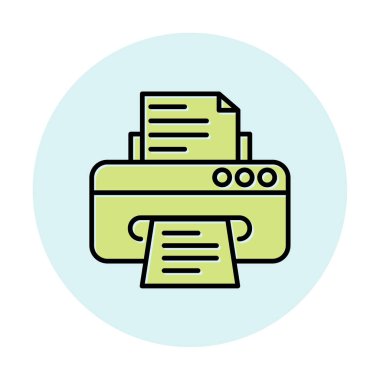 yazıcı simgesi web basit illüstrasyon