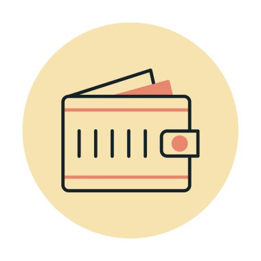 cüzdan vektör simgesi basit illüstrasyon