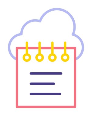 bulut veri çizgisi ikonu vektör illüstrasyonu