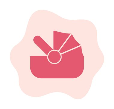 Bebek Araba Koltuğu ikonu. vektör illüstrasyonu