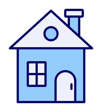 Eve. Web simgesi basit illüstrasyon