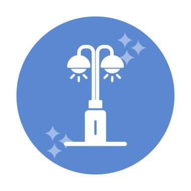 Park lambası simgesinin vektör illüstrasyonu