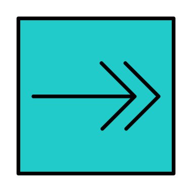 Sağ Ok simgesi, vektör illüstrasyonu basit tasarım