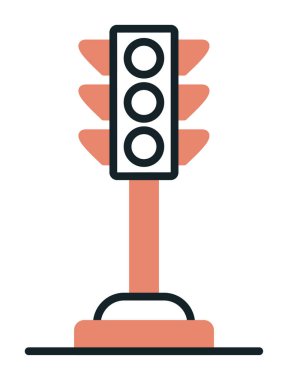 Trafik ışığı web simgesi illüstrasyonu
