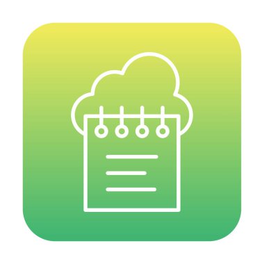 bulut veri çizgisi ikonu vektör illüstrasyonu