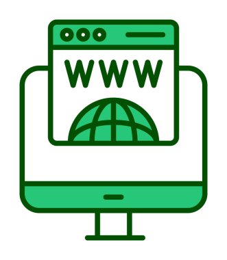 Alan Adı Kayıt Web simgesi vektör illüstrasyonu